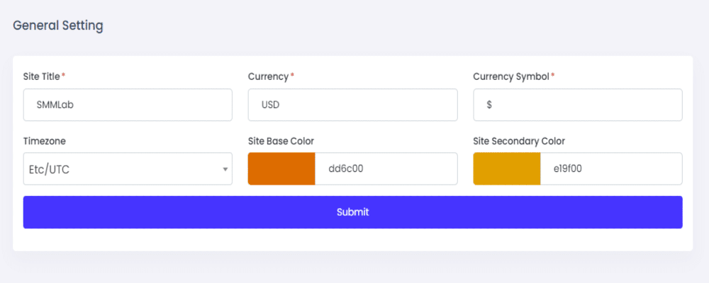 Customization options available in SMM Lab for tailored social media marketing services