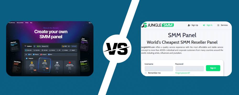 Socpanel vs SMM Jungle - A detailed comparison of two popular SMM panels, highlighting features, pricing, and benefits for social media marketing